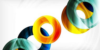 Işık efektli parlak daireler. Soyut arkaplan