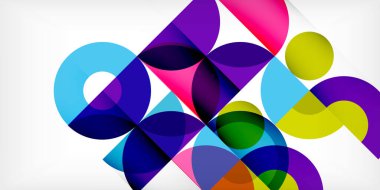 Renkli çember soyut arkaplan. Duvar kağıdı, afiş, sunum, arkaplan şablonu