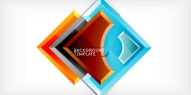 Geometric design abstract background - circles and triangles clipart