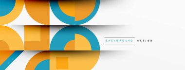Modern geometrik soyut arkaplan daireler. İş veya teknoloji tasarımı