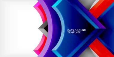 Geometrik tasarım soyut arkaplan - daireler ve üçgenler