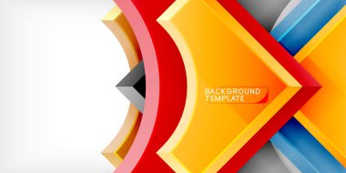 Geometrik tasarım soyut arkaplan - daireler ve üçgenler