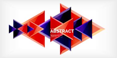 Soyut arkaplan - üç boyutlu renkli üçgenler. Duvar Kağıdı, Sancak, Arkaplan, Kart, Kitap İllüstrasyonu, İniş Sayfası