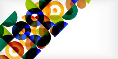 Renkli çember soyut arkaplan. Duvar kağıdı, afiş, sunum, arkaplan şablonu