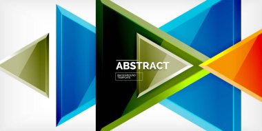 Soyut arkaplan - üç boyutlu renkli üçgenler. Duvar Kağıdı, Sancak, Arkaplan, Kart, Kitap İllüstrasyonu, İniş Sayfası