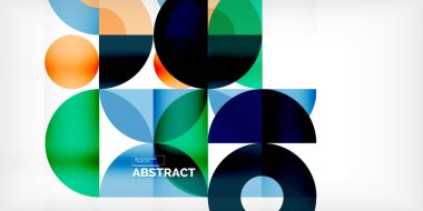 Renkli çember soyut arkaplan. Duvar kağıdı, afiş, sunum, arkaplan şablonu