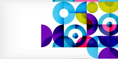 Renkli çember soyut arkaplan. Duvar kağıdı, afiş, sunum, arkaplan şablonu