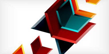 Vektör 3d ok tekno tasarım şablonu