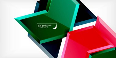 Vektör 3d ok tekno tasarım şablonu