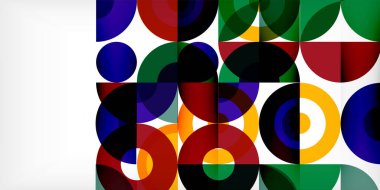 Renkli çember soyut arkaplan. Duvar kağıdı, afiş, sunum, arkaplan şablonu