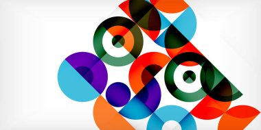 Minimum geometrik soyut arkaplan. Çember kare ve üçgen tasarım. Duvar kağıdı, afiş, arkaplan veya iniş için moda tekno iş şablonu