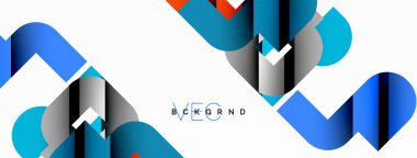 Soyut arkaplan. Siyah gölge çizgileri efektli renkli geometrik eğriler