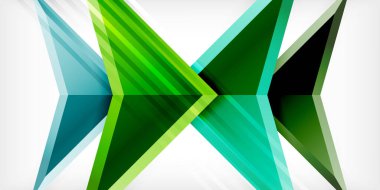 3d efektli oklar soyut arkaplan. Açık gri arkaplanda üçgenler