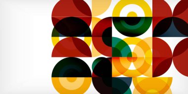 Minimum geometrik soyut arkaplan. Çember kare ve üçgen tasarım. Duvar kağıdı, afiş, arkaplan veya iniş için moda tekno iş şablonu