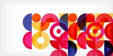 Renkli çember soyut arkaplan. Duvar kağıdı, afiş, sunum, arkaplan şablonu