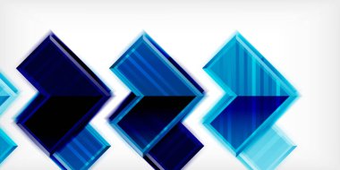 3D efektler ve çizgi dokusu geometrik soyut arkaplan ile oluşturulan ok sembolleri