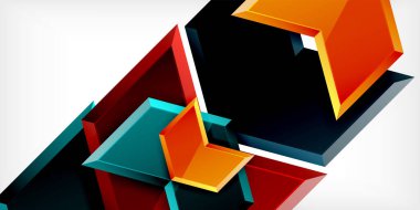 Vektör 3d ok tekno tasarım şablonu