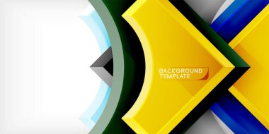 Geometrik tasarım soyut arkaplan - daireler ve üçgenler