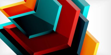 Vektör 3d ok tekno tasarım şablonu