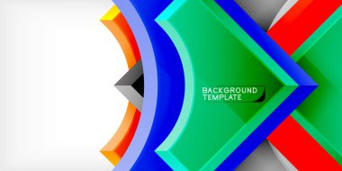 Geometrik tasarım soyut arkaplan - daireler ve üçgenler