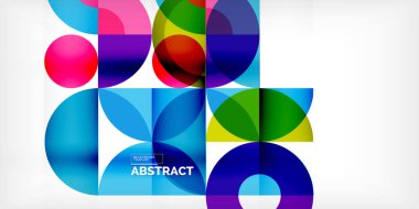 Renkli çember soyut arkaplan. Duvar kağıdı, afiş, sunum, arkaplan şablonu