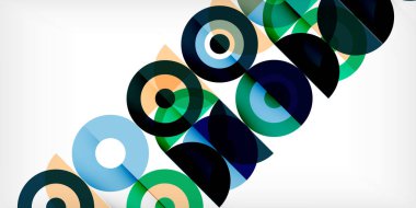 Renkli çember soyut arkaplan. Duvar kağıdı, afiş, sunum, arkaplan şablonu