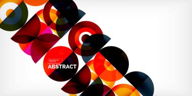 Renkli çember soyut arkaplan. Duvar kağıdı, afiş, sunum, arkaplan şablonu