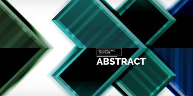 3D efektler ve çizgi dokusu geometrik soyut arkaplan ile oluşturulan ok sembolleri