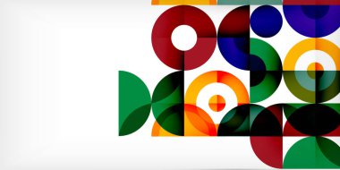 Renkli çember soyut arkaplan. Duvar kağıdı, afiş, sunum, arkaplan şablonu