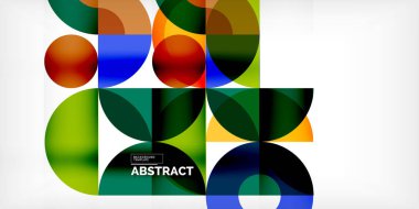 Renkli çember soyut arkaplan. Duvar kağıdı, afiş, sunum, arkaplan şablonu