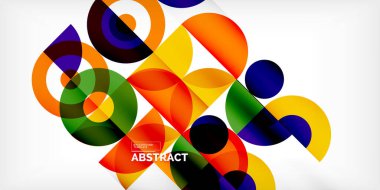 Renkli çember soyut arkaplan. Duvar kağıdı, afiş, sunum, arkaplan şablonu