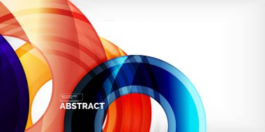 Işık efektli parlak daireler. Soyut arkaplan