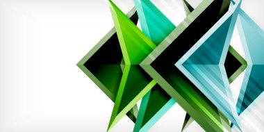 3d efektli oklar soyut arkaplan. Açık gri arkaplanda üçgenler