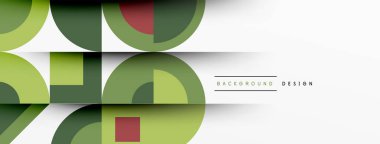 Modern geometrik soyut arkaplan daireler. İş veya teknoloji tasarımı