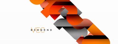 Soyut arkaplan. Siyah gölge çizgileri efektli renkli geometrik eğriler