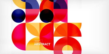 Renkli çember soyut arkaplan. Duvar kağıdı, afiş, sunum, arkaplan şablonu