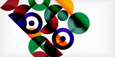 Renkli çember soyut arkaplan. Duvar kağıdı, afiş, sunum, arkaplan şablonu