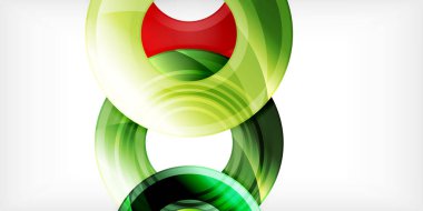 Işık efektli parlak daireler. Soyut arkaplan