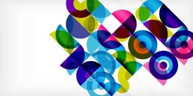 Renkli çember soyut arkaplan. Duvar kağıdı, afiş, sunum, arkaplan şablonu