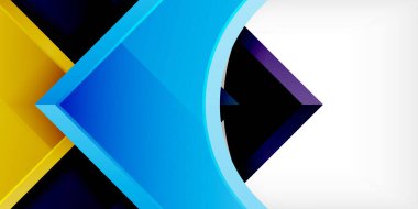 Geometrik tasarım soyut arkaplan - daireler ve üçgenler