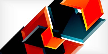 Vektör 3d ok tekno tasarım şablonu