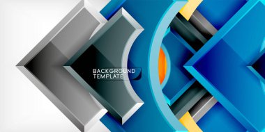 Geometric design abstract background - circles and triangles clipart