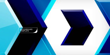 Vektör 3d ok tekno tasarım şablonu