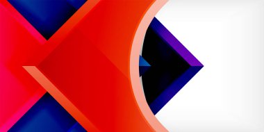 Geometrik tasarım soyut arkaplan - daireler ve üçgenler