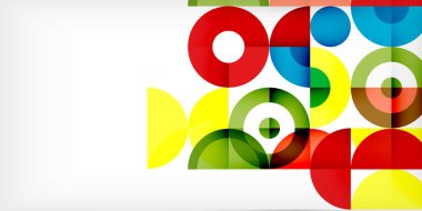 Renkli çember soyut arkaplan. Duvar kağıdı, afiş, sunum, arkaplan şablonu