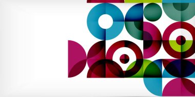 Minimum geometrik soyut arkaplan. Çember kare ve üçgen tasarım. Duvar kağıdı, afiş, arkaplan veya iniş için moda tekno iş şablonu