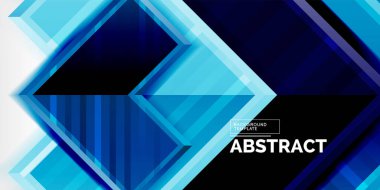 3D efektler ve çizgi dokusu geometrik soyut arkaplan ile oluşturulan ok sembolleri