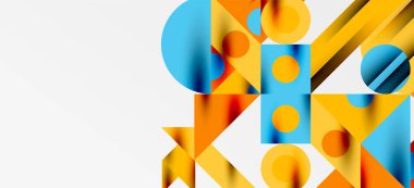 Geometrik neo desenler. Kapaklar, afişler, el ilanları ve posterler ve diğer şablonlar için soyut arkaplan