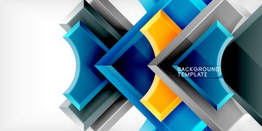 Geometrik tasarım soyut arkaplan - daireler ve üçgenler