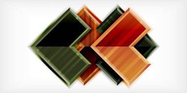 3D efektler ve çizgi dokusu geometrik soyut arkaplan ile oluşturulan ok sembolleri